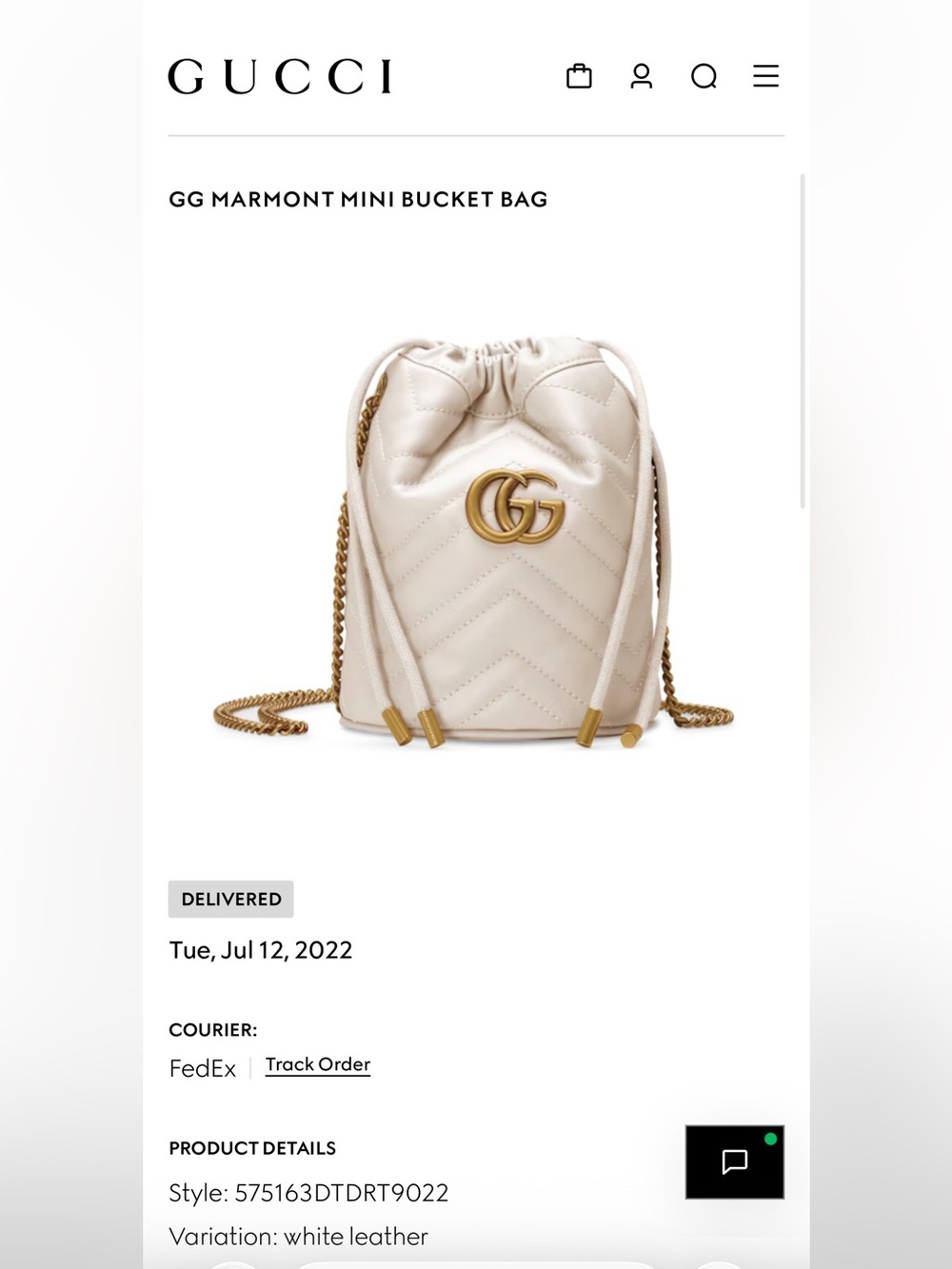 Gucci GG Marmont Mini Bucket Bag - Picture 11 of 12